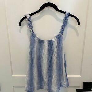 Bella Dahl Blue and White Striped Women's Top